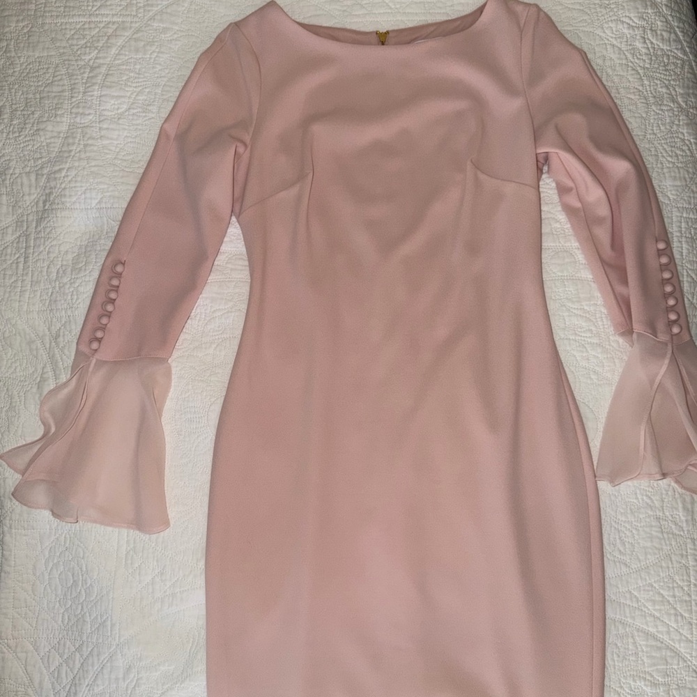 Calvin Klein Blush Bell Sleeve Dress – Size 2